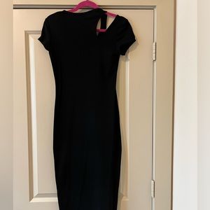 Helmut Lang slit shoulder cotton dress